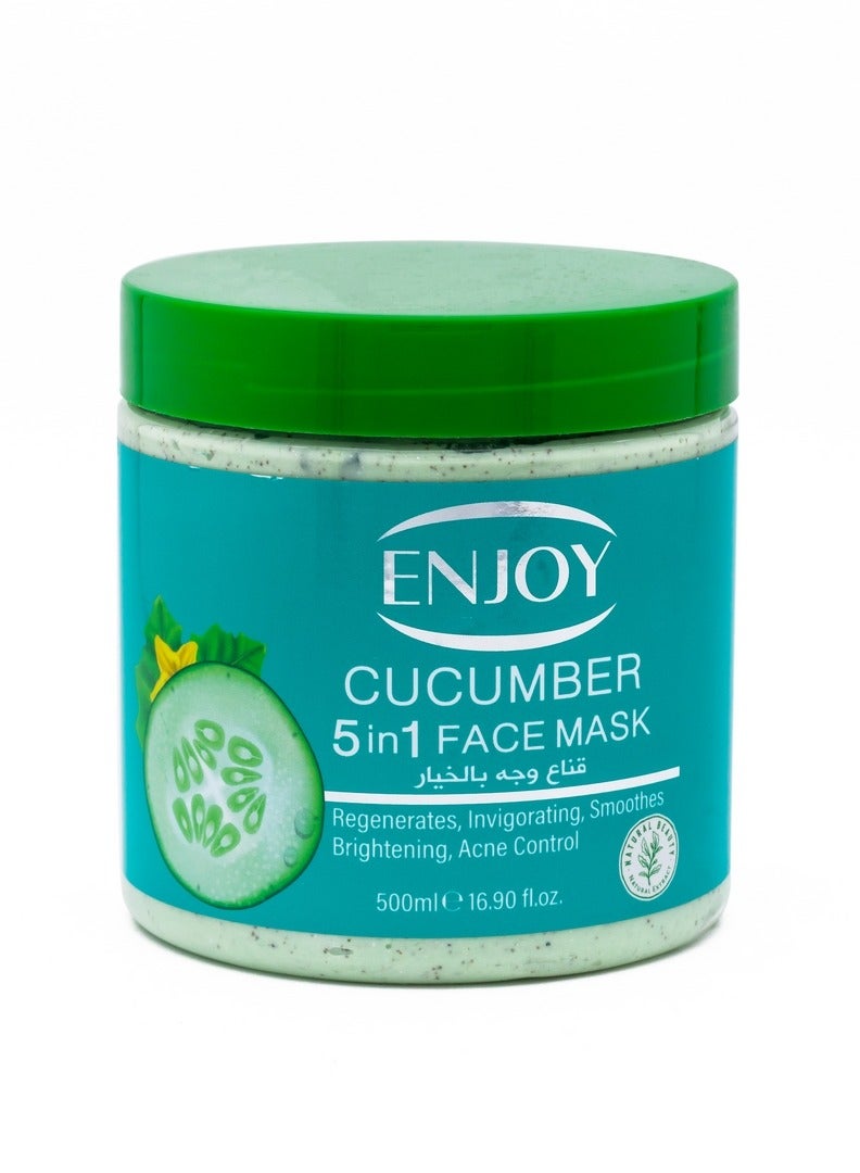 Enjoy 5-in-1 Face & Body Mask with Cucumber – Deep Hydration & Nourishment
