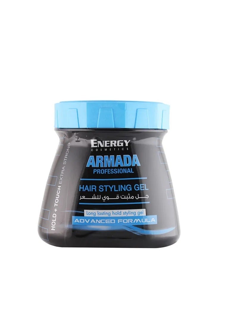 Energy Cosmetics Armada Hair Styling Gel - Blue Extra Hold for Men, Long-Lasting Control