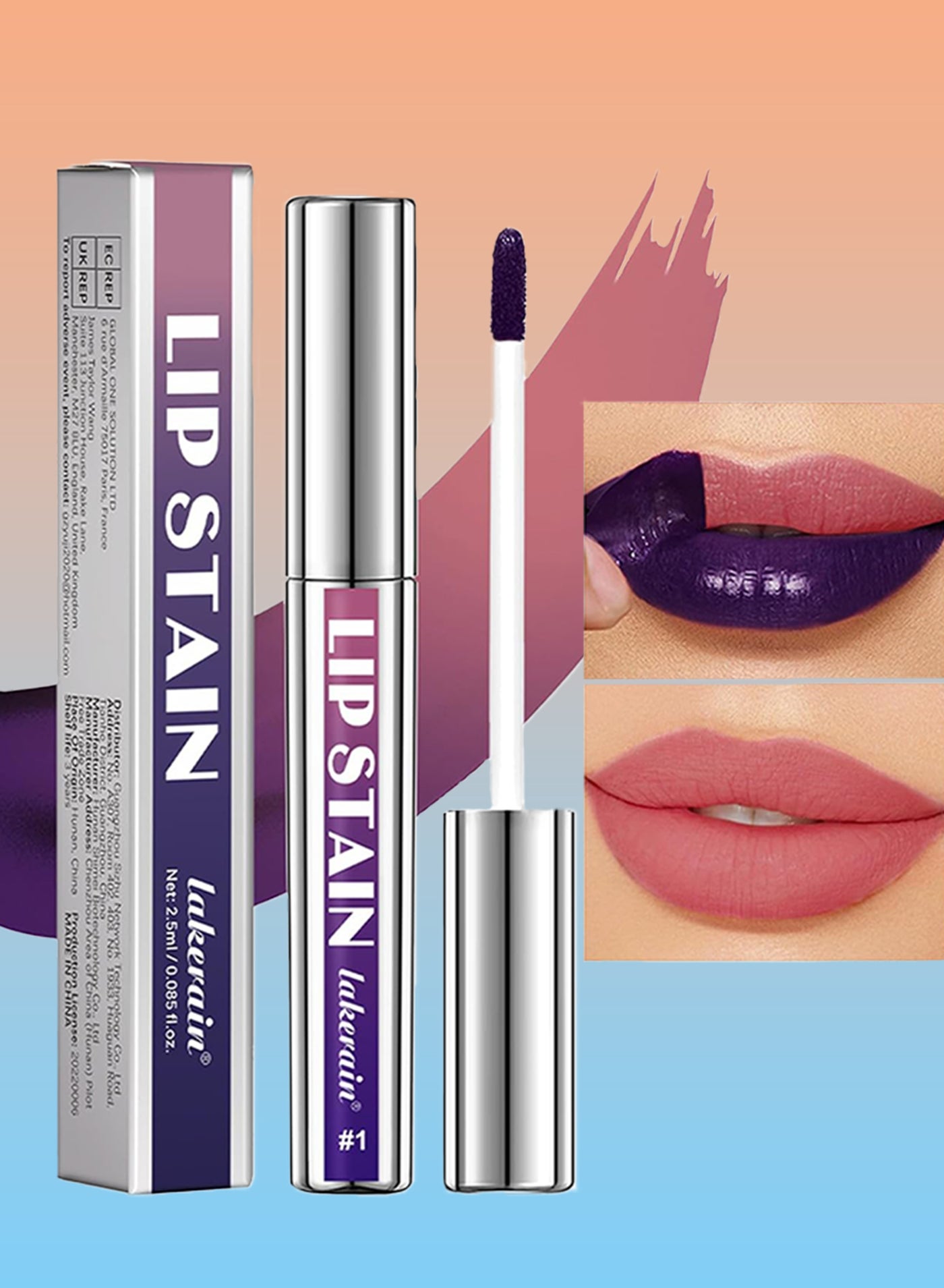 Lip Stain Peel Off Long Lasting Peel Off Lip Stain Lip Tint Waterproof Lip Liner Peel Off Stain Lip Liner Makeup Matte Liquid Lipstick Lip Gloss Peel Off Tattoo Lip Tint Matte Lipstick 2.5ml No.01