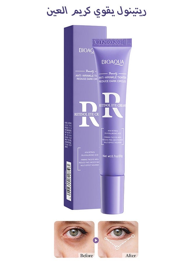 Retinol Firming Eye Cream, Hydrating Under Eye Care Daily Wrinkle Cream, for Dark Circles Treatments Reduce Under Eye Bags Smooth Wrinkles
