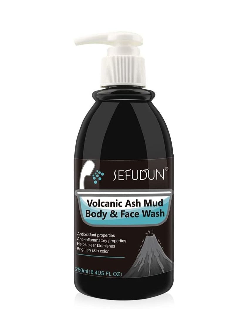 Volcanic Ash Mud Body and Face Wash Cleanser 250ml Face Wash For Women Deep Cleansing Antioxidants Anti  inflammatory Blemish Removing Oil Control Exfoliating Whitening Shower Gel Unisex