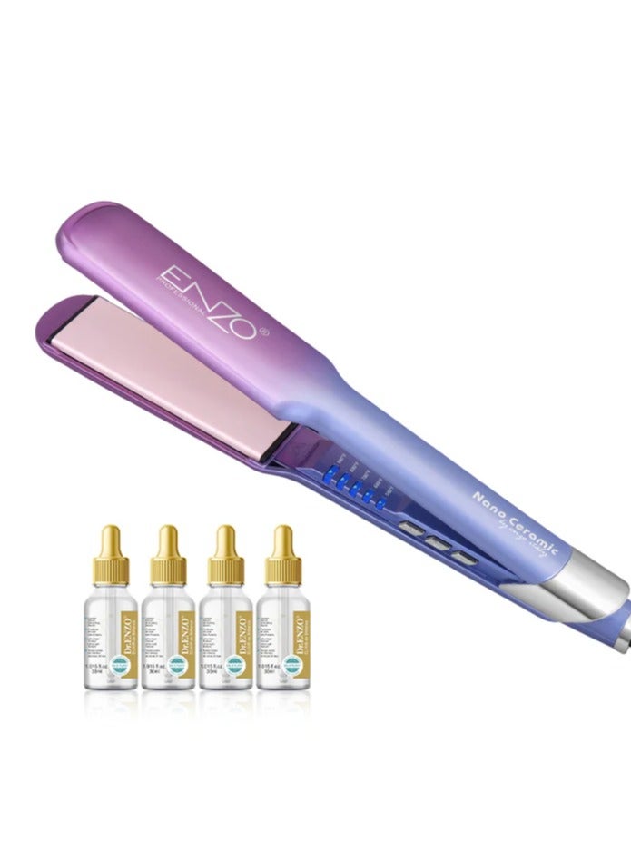 ENZO Multifunction Hair Straightener Original 360 Degree Swivel Cord Professional Ionic Flat Iron Hair Straightener
