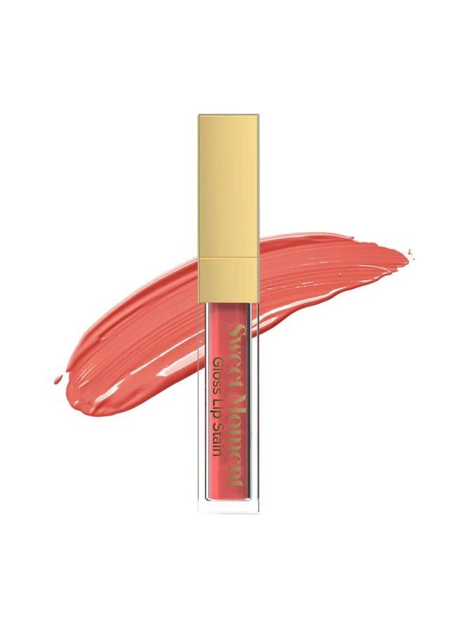 Sweet Moments Gloss Lip Stain Long-Lasting Glossy Finish Vivid High Pigment Colors Smooth and Sweet 1.5 mL / 0.05 fl. oz. (Pink Sherbet)