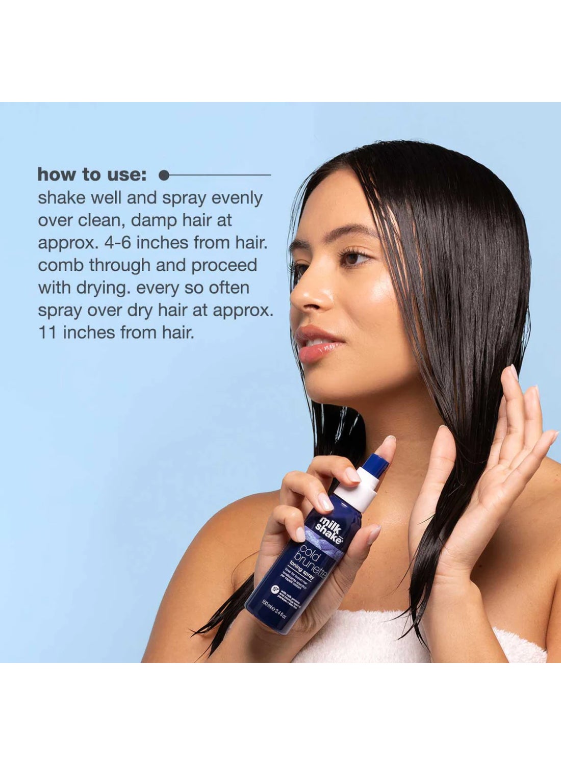 Toning Spray for Brunette Hair with Blue Pigment - Neutralizes Warm Red & Orange Tones, Hydrates & Strengthens for a Cooler, Deeper Hue (100 ml) - image 8