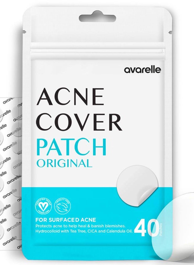 Acne Cover Patches, FSA HSA Eligible Hydrocolloid Pimple Patches for Face with Tea Tree Oil, Korean Skincare Zit Patches for Face | FSA HSA Store Eligible Items | Vegan, Cruelty-free