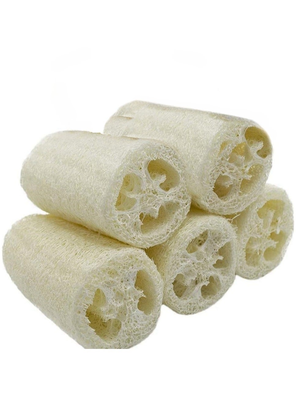 5pcs Organic Loofah Sponge, Natural Loofah exfoliating，Organic Sponge Bath for Shower Scrubbing and Kitchen Cleaning(6 * 10cm)
