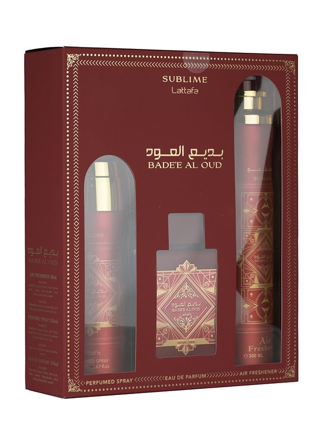 Giftset Badee Al Oud Sublime + Deo + Af