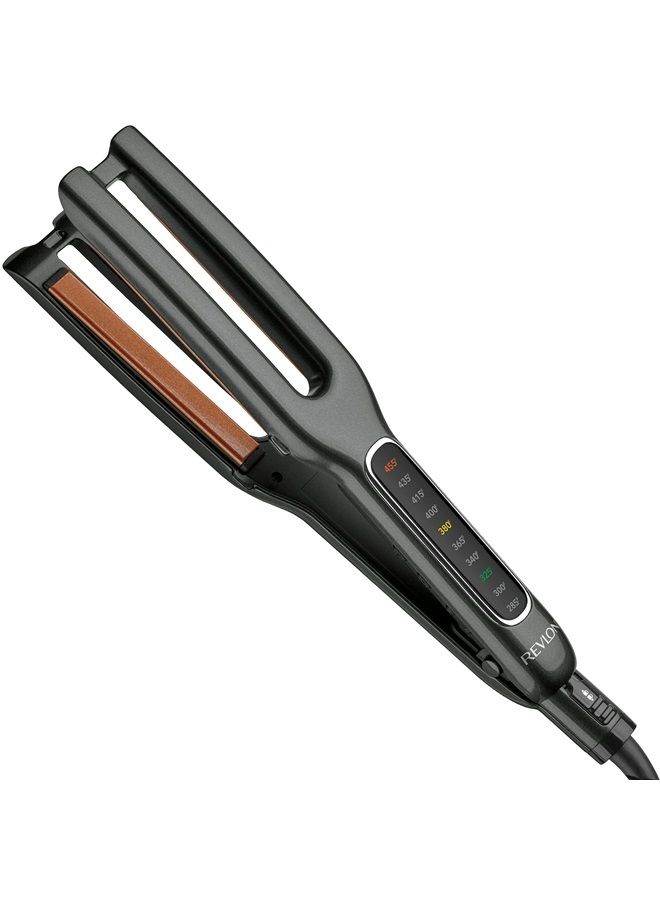 Revlon Double Straight Copper Ceramic Dual Plate Hair Straightener | Faster Styling and Reduced Damage