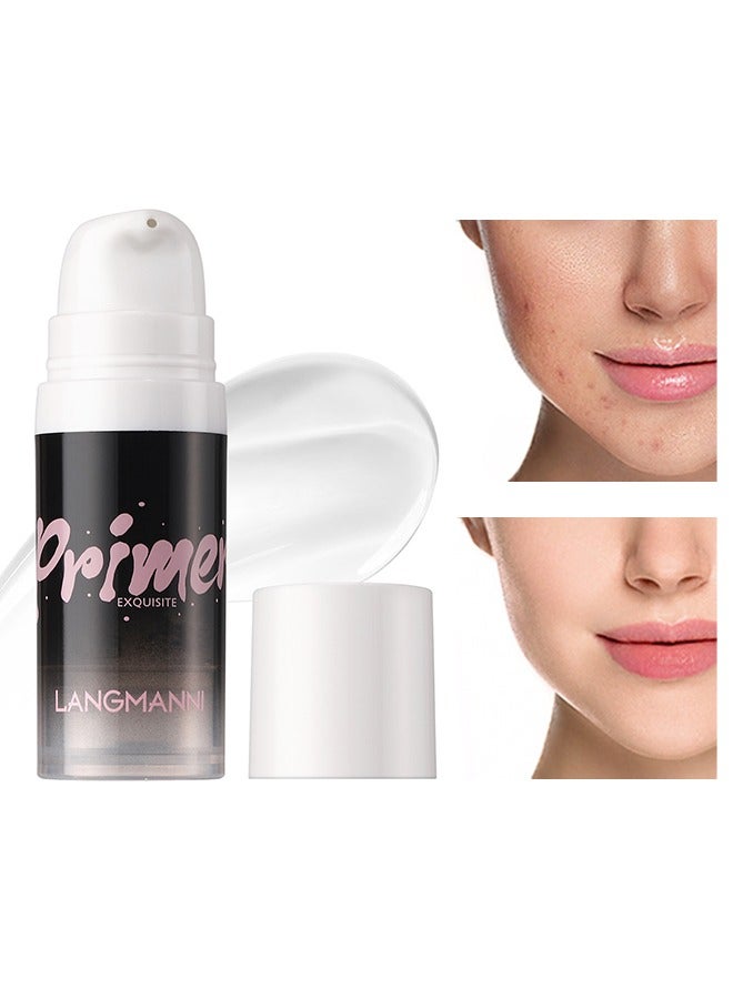 Primer-Controls oil, fills pores, Blemish Makeup Primer Oil Free Clear for Moisturizing and Locking Foundation Long Lasting Perfect Makeup Base 10ml