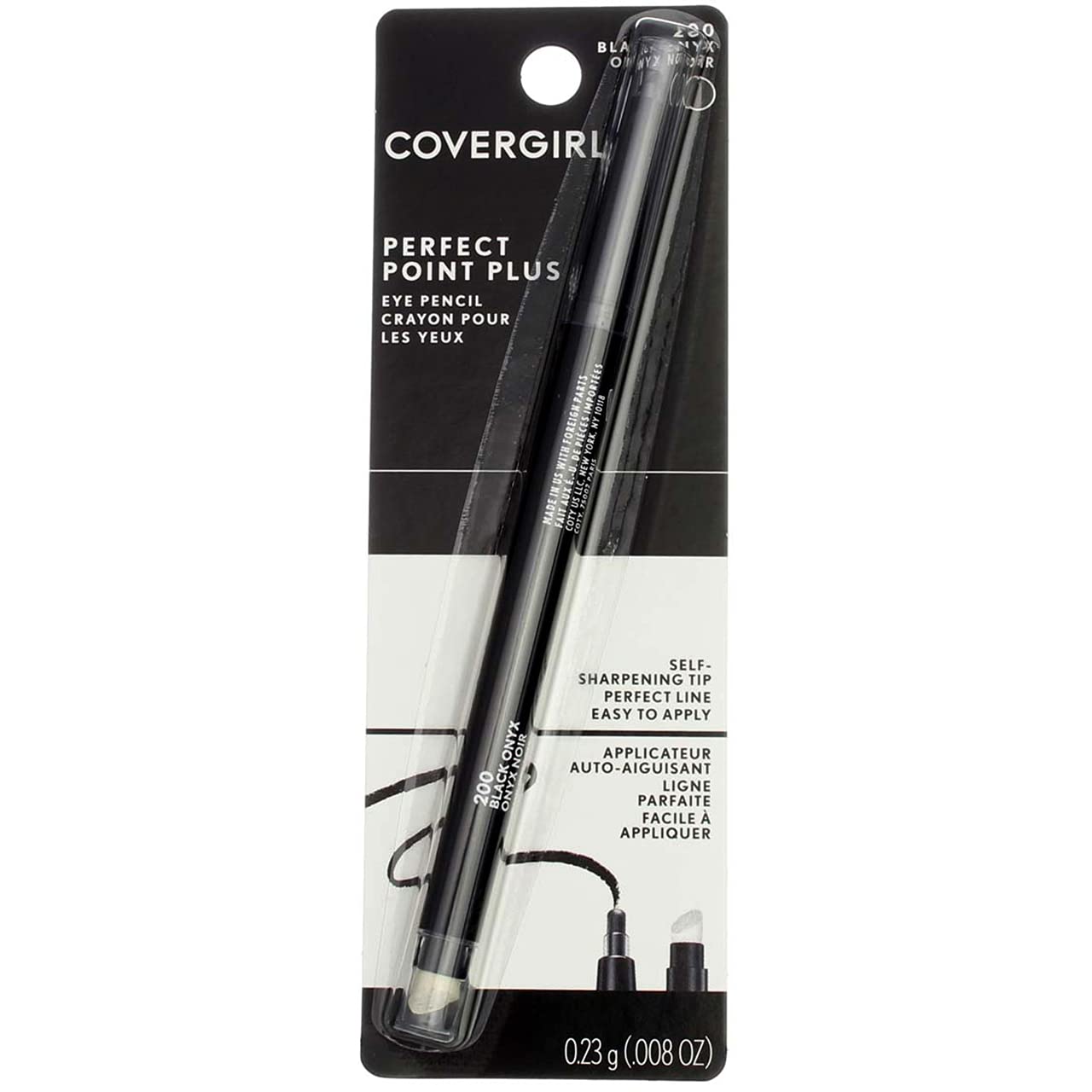 CoverGirl Perfect Point Plus Black Onyx 200 Eyeliner Pencil - 2 per case.