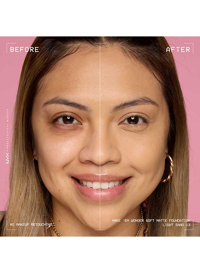 Make 'EM Wonder, 24H Soft Matte Foundation, Undetectable  Finish, Light Sand - image 3