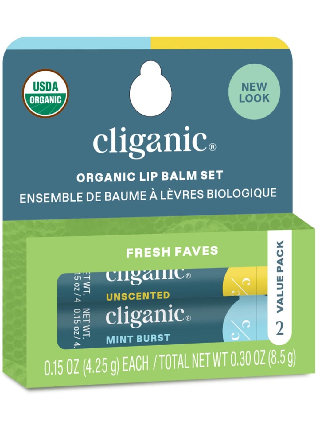 Cliganic Organic Lip Balm 2 pack - Fresh Faves