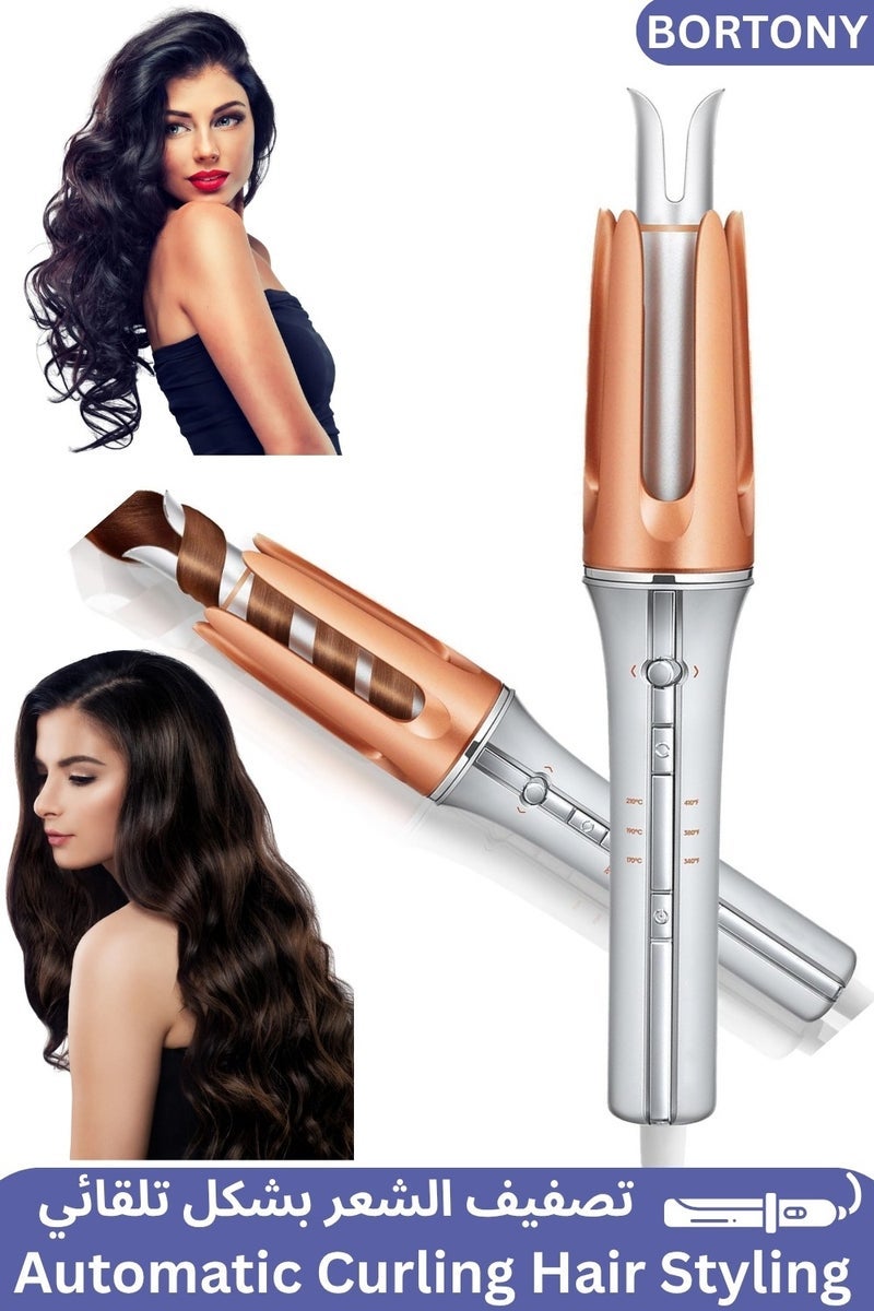 Automatic Curling Iron 1 inch with 3 Temperatures Fast Heating 2-Way Rotation Automatic Shut-Off, Anti-Scald Anti-Tangle Rotating for Hair Styling Harmless and Durable, Quick Home Hairstyle