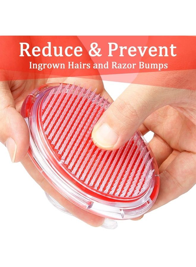 Exfoliating Brush for Ingrown Hair Treatment - To Treat and Prevent Bikini Bumps, Razor Bumps - Silky Smooth Skin Solution for Men and Women(Orange)