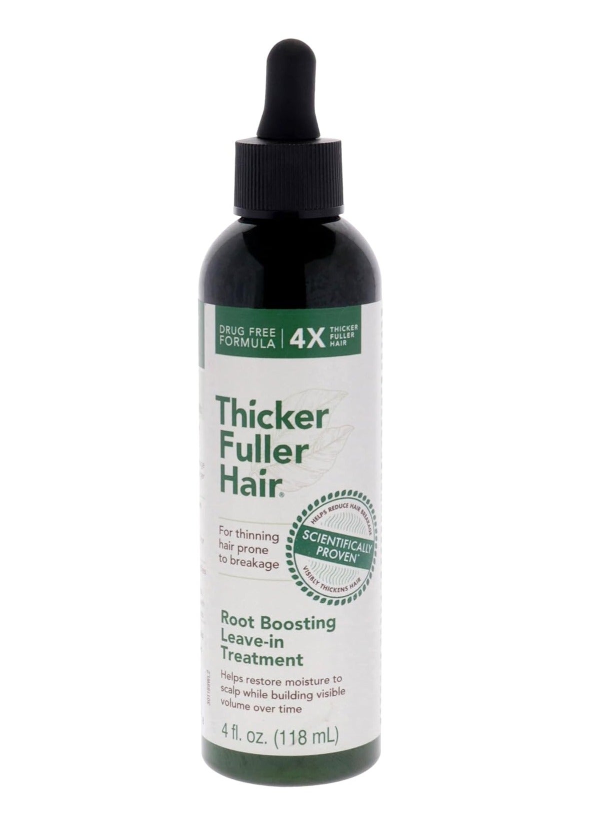 Thicker Fuller Hair Scalp and Root Treatment – Advanced Thickening Leave-In Formula – Restores Moisture, Strengthens Roots, and Boosts Volume – Mongongo & Green Coffee Oils – 118ml