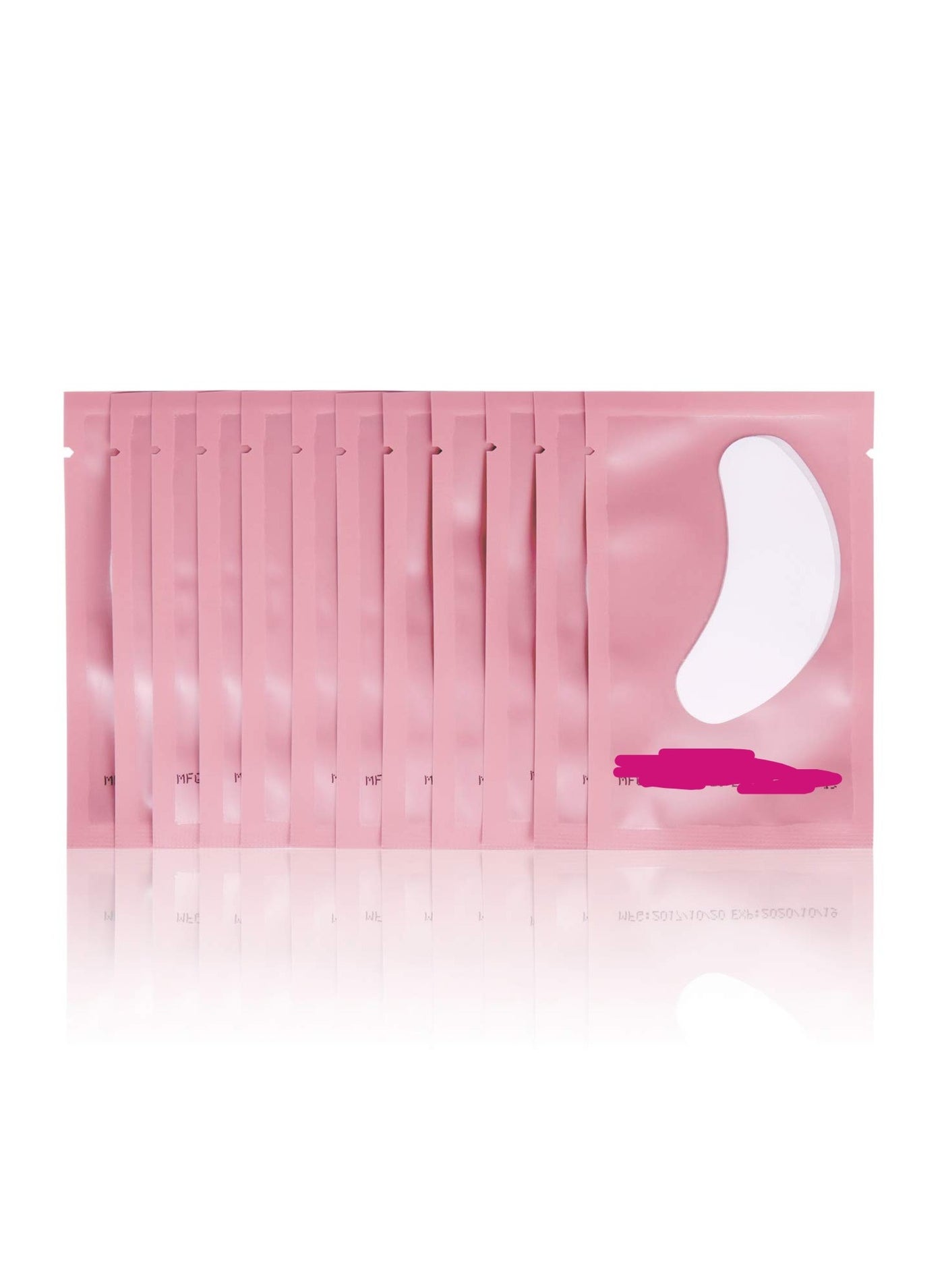100 Pairs Set Under Eye Pads, Comfy and Cool Under Eye Patches Gel Pad for Eyelash Extensions Eye Mask Beauty Tool (Pink)