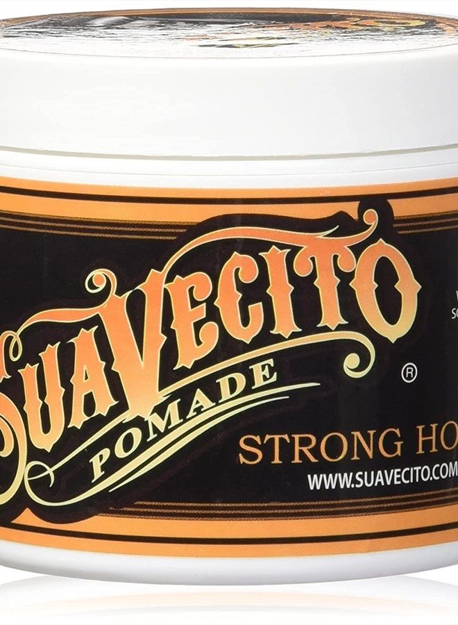 Pomade Firme (Strong) Hold 4 oz, 1 Pack - Strong Hold Hair Pomade For Men - Medium Shine Water Based Wax Like Flake Free Hair Gel - Easy To Wash Out - All Day Hold For All Hair Styles