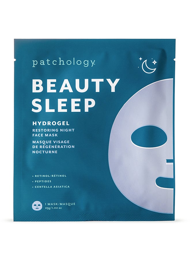 Patchology Beauty Sleep Hydrogel Mask – Overnight Renewal for Dull Skin, Retinol & Blue Lotus, Regenerating Mask for Texture Relief 1 Count
