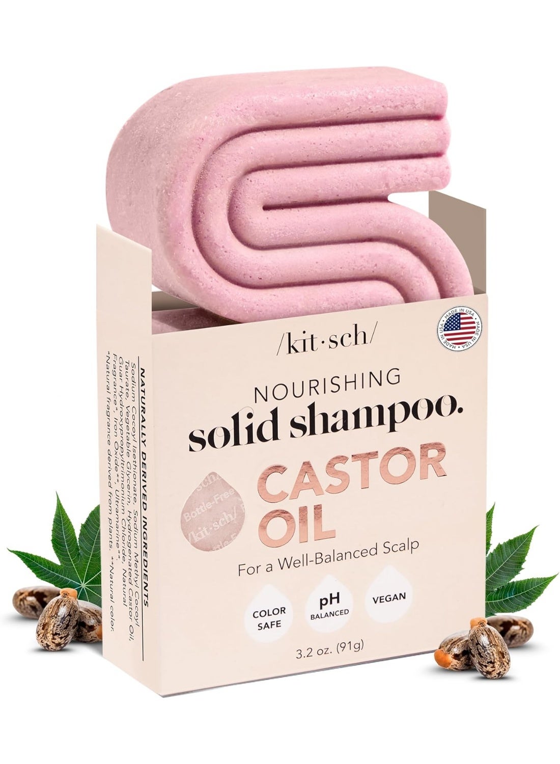 Ketchup Nourishing Shampoo with Castor Oil by Hair Growth Bottle-Free Eco-Friendly Shampoo Hydrates and Moisturizes Dull and Dry Hair All Natural Daily Shampoo Chemical-Free Softens and Strengthens