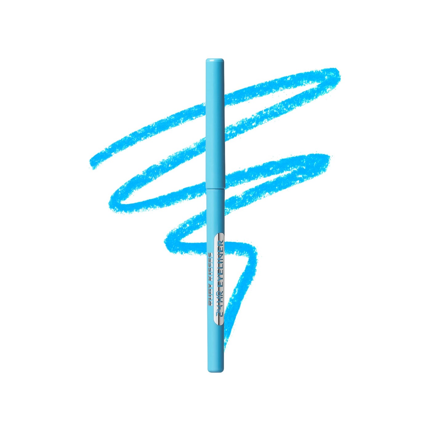 Ruby Kisses Pencil Eyeliner, Retractable Eyeliner, Waterproof, Smudge-Proof Eye Makeup, High Pigmented, 24H Long Lasting Eyepencil (Pastel Blue)