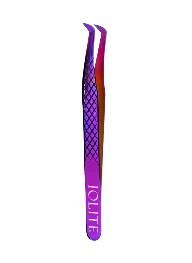 Eyelash Extension Tweezers For Volume Lashes Professional Precision Stainless Steel Curved Angled Tips
