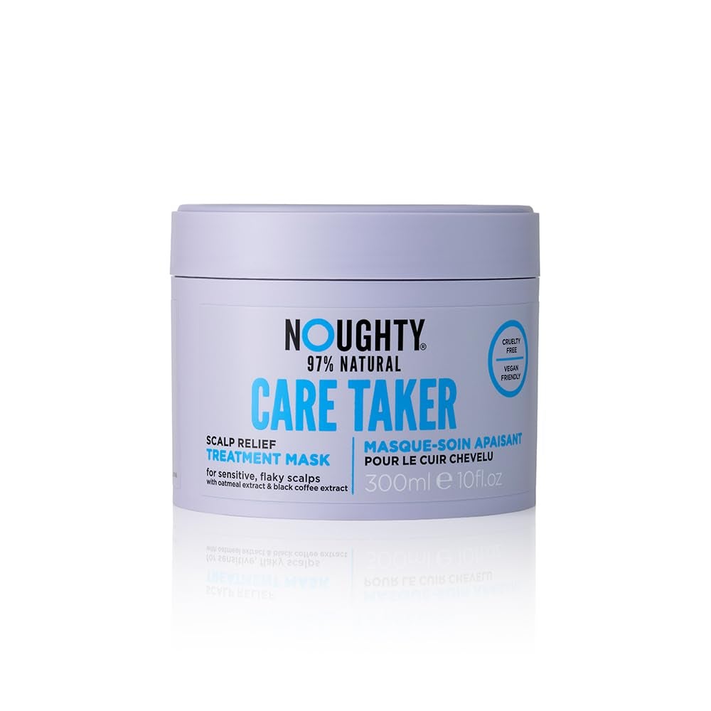 Noughty 97% Natural Care Taker Scalp Relief Treatment Mask to Soothe Scalp and Calm Irritation with Oatmeal Extract and Black Coffee Extract, Sulfate Free Vegan Haircare 10fl.oz
