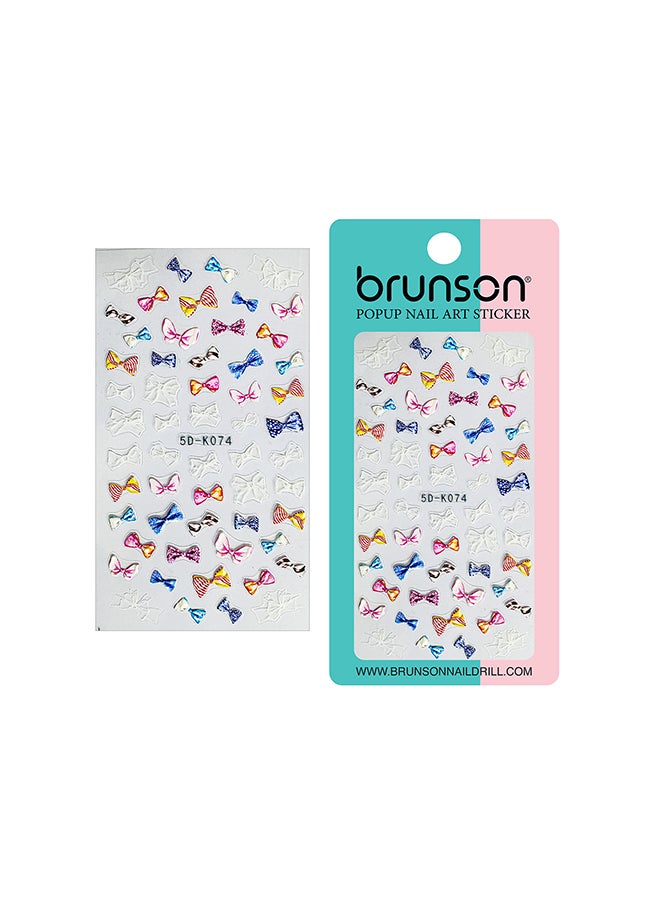 5D Flower Decals Exquisite Self Adhesive Nail Art Decoration Stickers 5D-k074