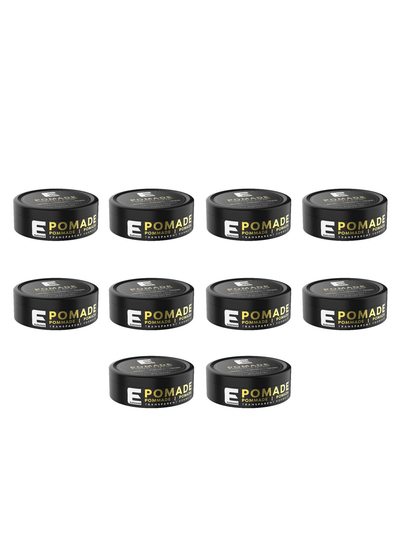 Elegance-E Series Pomade Wax 140ml – Pack of 10 | Super Strong Hold & Shine, Residue-Free, Easy Washout