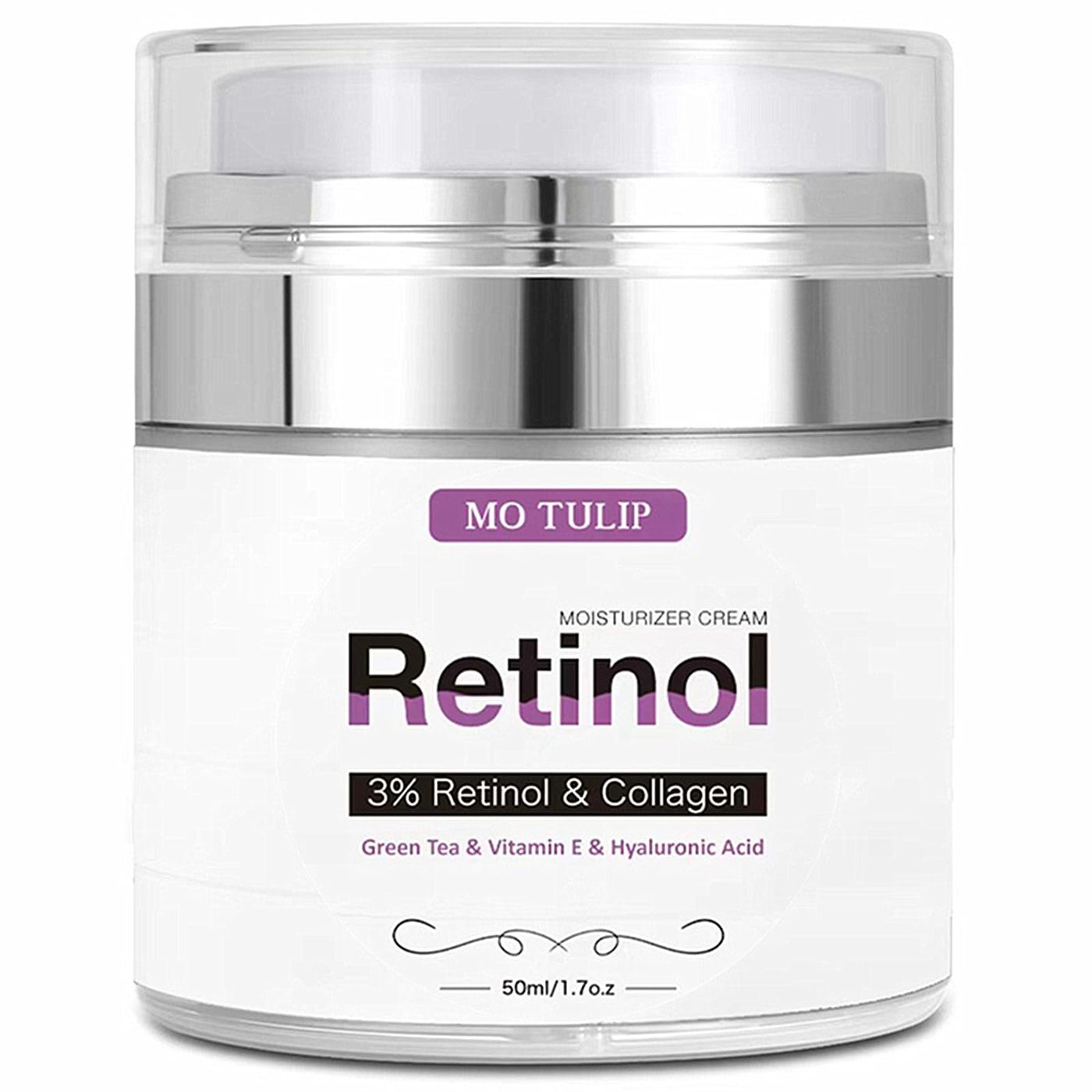 MO TULIP Face Cream with Retinol, Collagen & Hyaluronic Acid â€“ Face & Neck Firming Moisturizer for Wrinkles, Hydration & Lifting â€“ Day/Night Cream for Women & Men (1.7 fl.oz)