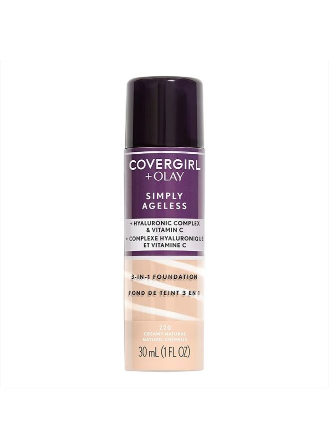 Covergirl + Olay Simply Ageless 3-in-1 Liquid Foundation, Creamy Natural