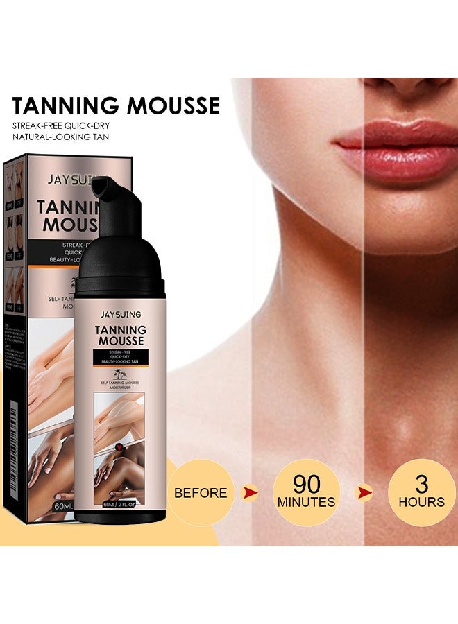 Tanning Mousse, Intensive Tanning Spray, Tanning Accelerator Spray, Suitable For Sun Loungers And Outdoor Sun, Tanning Cream For Sunbeds And Outdoor, Body Self-Tanners 60ml