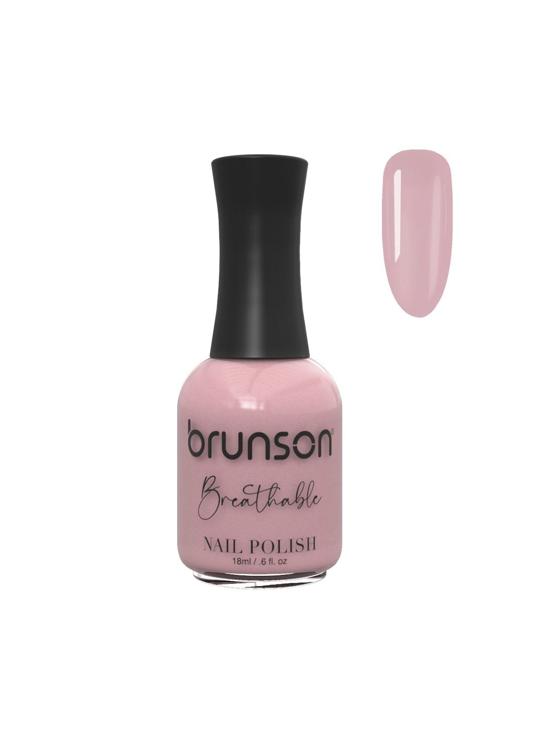 Brunson Breathable Nail Polish Halal Nail Lacquer Wudu Friendly Quick Dry Long Lasting But Easy Peel Off Glossy Shine Water Based Nail Paint 18Ml