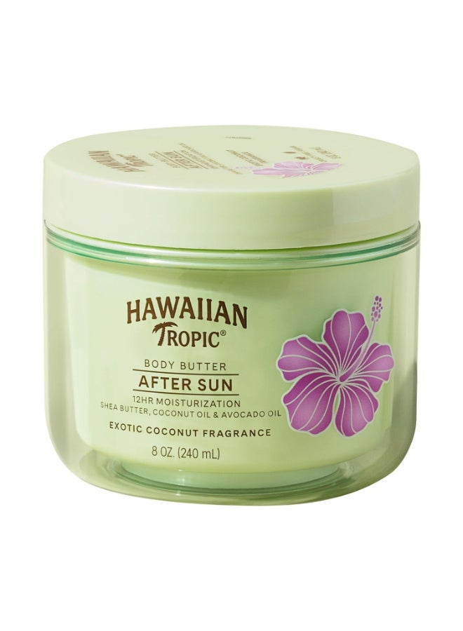 Hawaiian Tropic After Sun Body Butter with Coconut Oil, 8 oz, After Sun Lotion, Moisturizing Body Lotion, After Sun Moisturizer, Coconut Body Butter, After Sun Care, After Sun Skin Care, 8oz