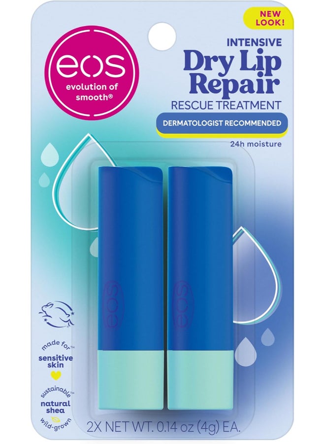 EOS The Hero Lip Repair Stick Strawberry  Blister Shelf Caddy 2-Pack Sticks.28oz
