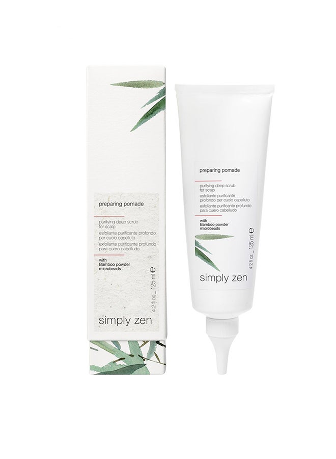 Simply Zen Preparing Pomade 125ml – Scalp Detox for Flaky Conditions, Salicylic Acid & Eucalyptus, Pre-Shampoo Treatment for Dandruff Relief 125ml