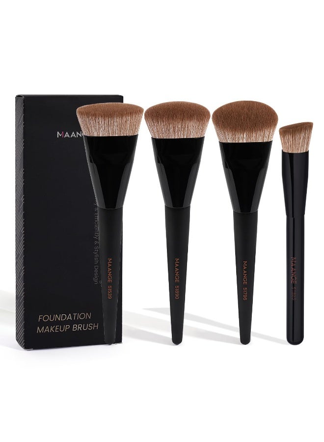 MAANGE Makeup Brushes 4 Pcs Makeup Brush Set for Foundation Contour Concealer Brush Face Makeup