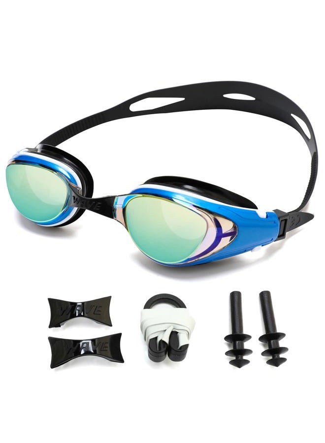 Nearsighted Swim Goggles, Shortsighted Optical Swimming Goggles No Leaking Anti Fog UV Protection for Adult Men Women Youth