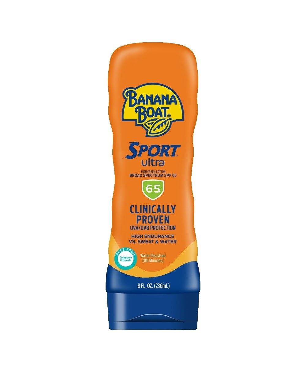 Banana Boat Sport Ultra SPF 60 Sunscreen Lotion, 8Fl Oz | Sport Sunscreen SPF 60 Lotion, Sunblock, Skin Sun Protection, Water Resistant Sun Care, 8Fl Oz