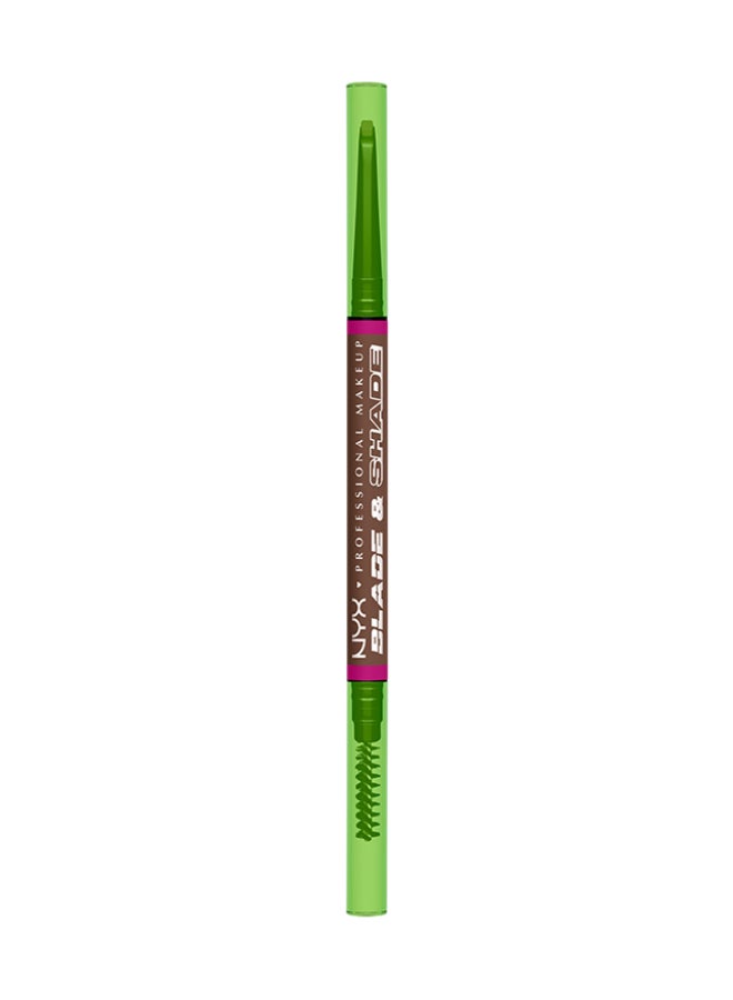 Blade And Shade Dual Edged Brow Pencil Up to 16HR wear Smooth-glide pigment Chocolate