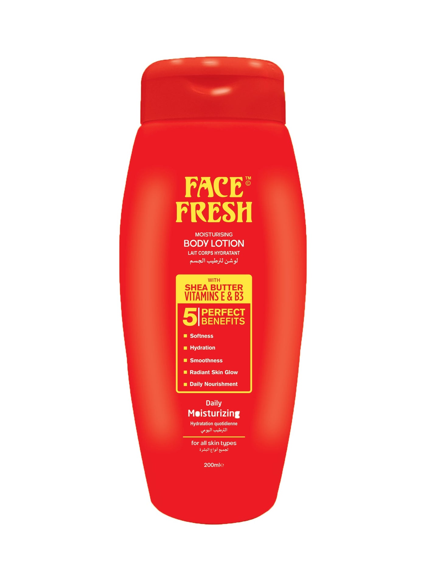 Daily Moisturizing Body Lotion for Dry Skin, Softness, Hydration, Smoothness, Radiant Glow, Suitable for All Skin Types, 200 ml