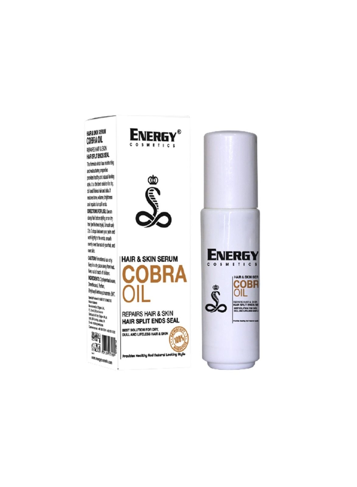 Energy Cobra Oil Hair & Skin Serum - 60ml, Nourishing and Multi-Use Hydration