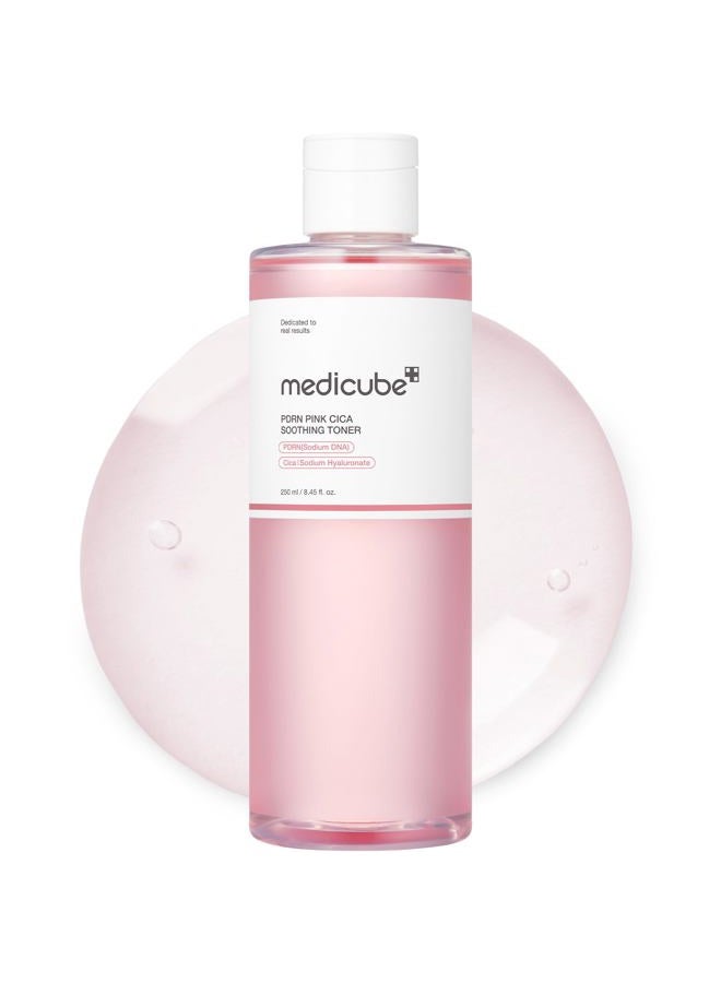 Salmon DNA PDRN Pink CICA Soothing Toner I Pink Glow Toner for Skin Boosting, Soothing and Calming, Uneven Skin Tone, Peptide & Niacinamide, Korean Skin Care (250ml / 8.45 fl. oz.)