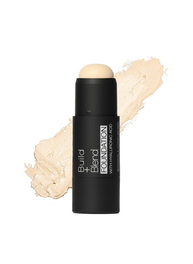 BUILD + BLEND Foundation Stick, Contour Stick for Face, Professional Makeup for Perfect Look, 0.25 Ounce (Porcelain)