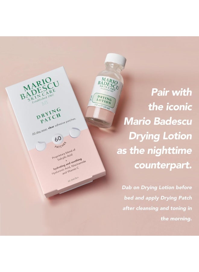 Drying Patch 60 Patches | Hydrocolloid Acne Pimple Patches for Overnight Blemish & Spot Treatment | Absorbs Excess Oil & Speeds Up Healing for Whiteheads & Active Breakouts | Invisible Skin-Safe Acne Stickers - image 7