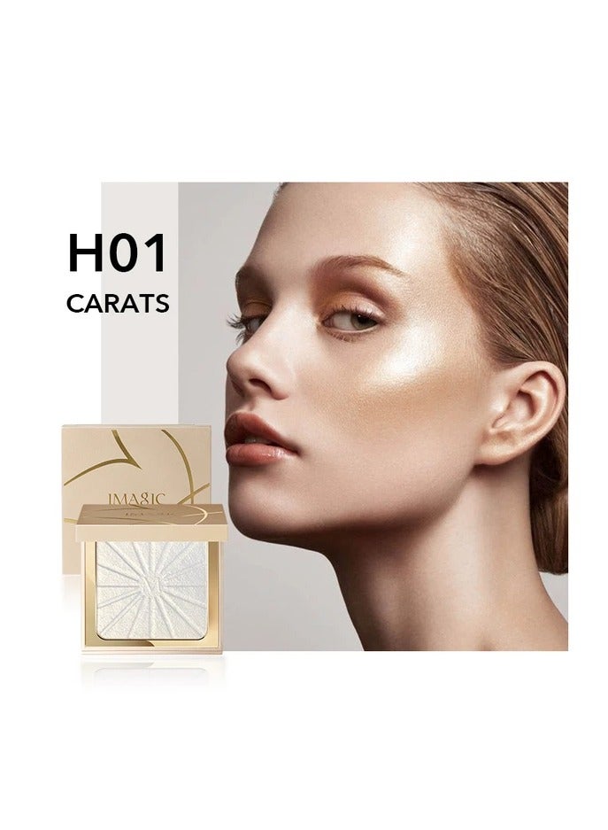IMAGIC Radiant Highlighter & Blusher Palette | Illuminate & Add a Natural Flush | Buildable, Blendable Glow for All Skin Tones (H01 CARATS)
