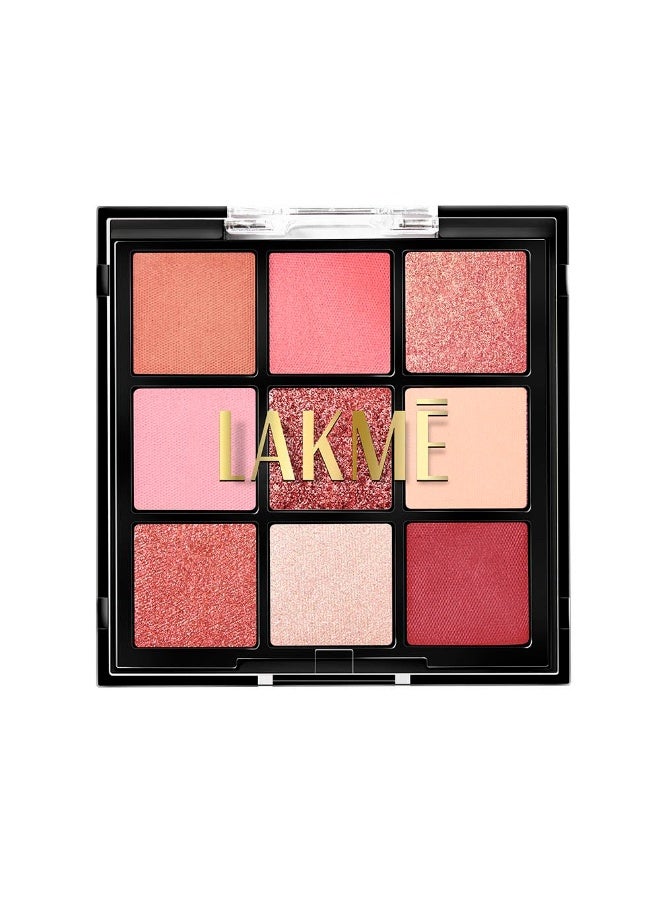 LAKMÉ Powder 9 In 1 Eyeshadow Blushbloom 11.7G - Matte, Shimmer And Metallic