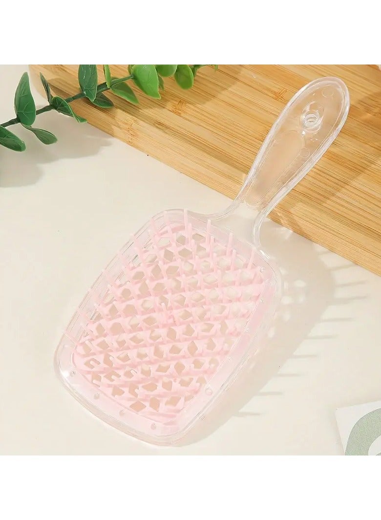 1pc Colorful Hollow Scalp Massage Comb Anti Knot Tangling Comb Styling Hairdressing Accessories For All Type Of Hair