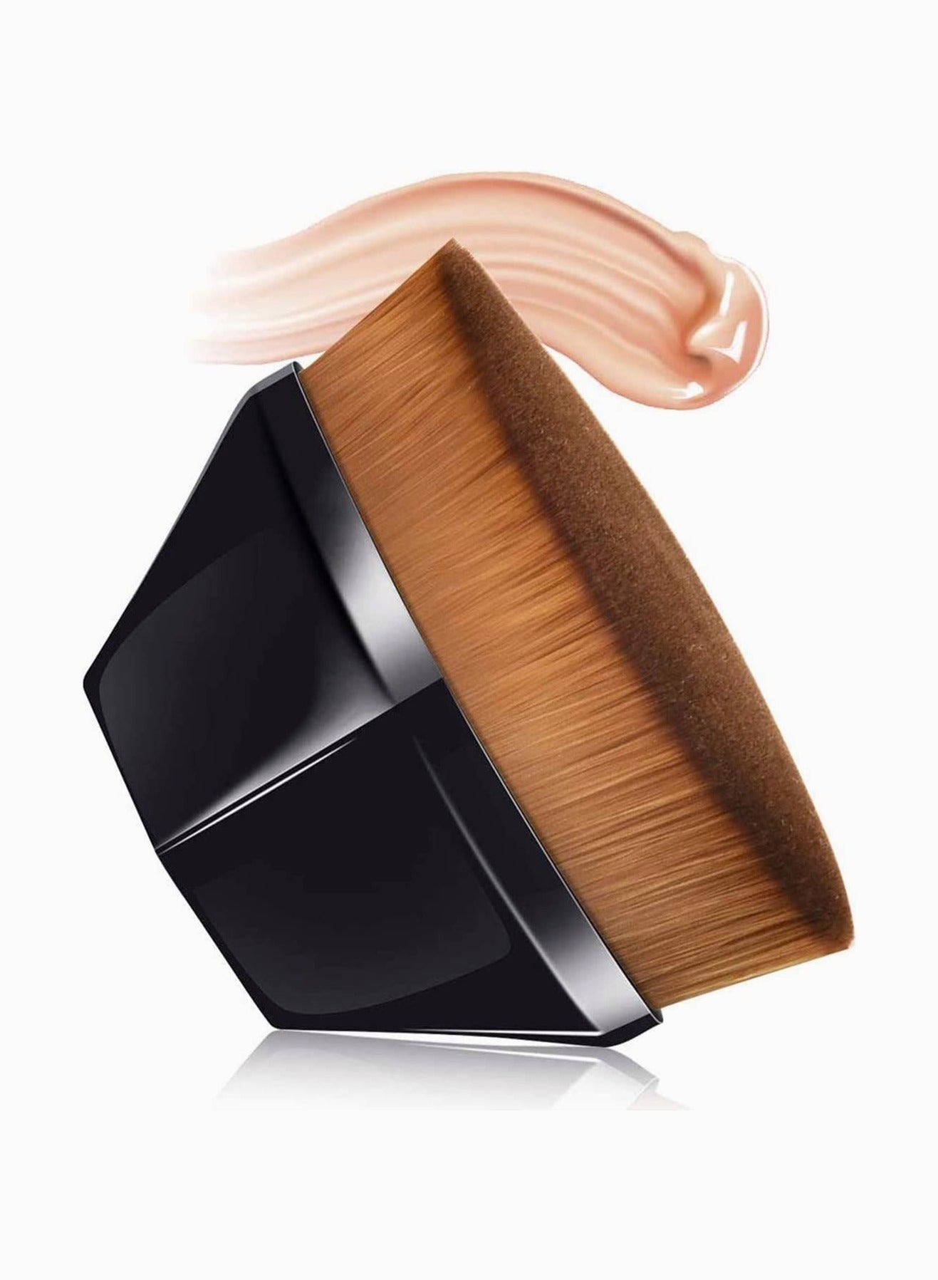 Foundation Makeup Brush, Flat Top Kabuki Travel Loose Powder Blush For Mineral Blending Liquid Cream Buffing Stippling Blending Concealer for Face Body Cosmetic Tool