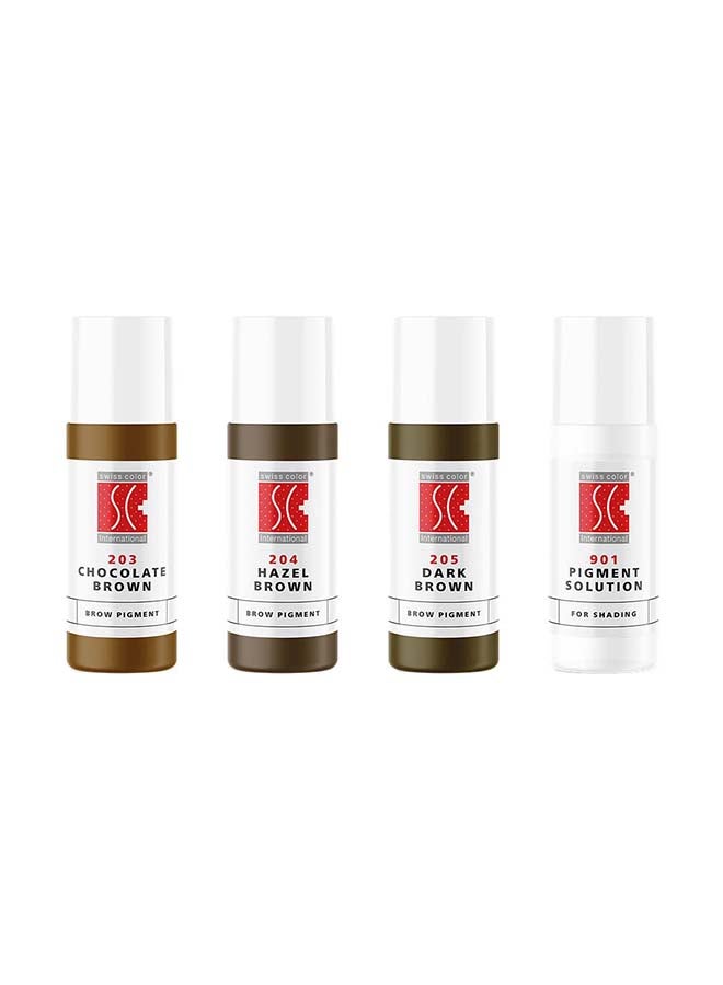 Brow Kit Anniversary Selection 3Pcs Pigments + 1Pc Pigment Solution Sc200