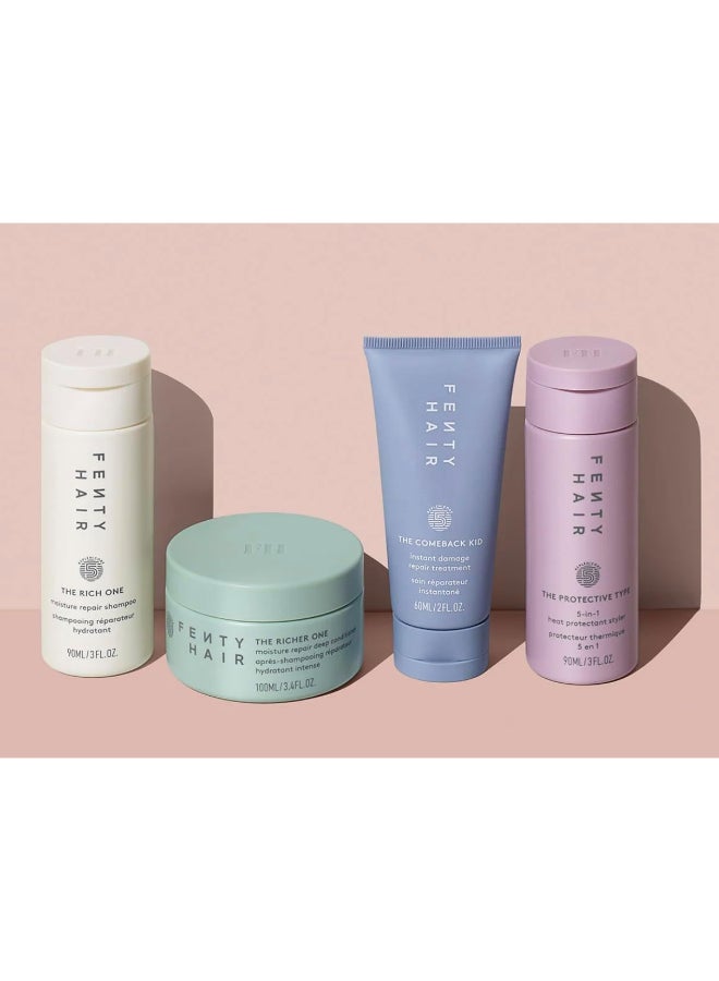 The Mini Maintenance Crew Universal Hair Start'R Kit | Complete Travel-Size Hair Care Starter Set for All Hair Types | Shampoo, Conditioner & Styling Essentials Mini Kit | Moisture-Rich Everyday Hair Care Travel Set - image 3
